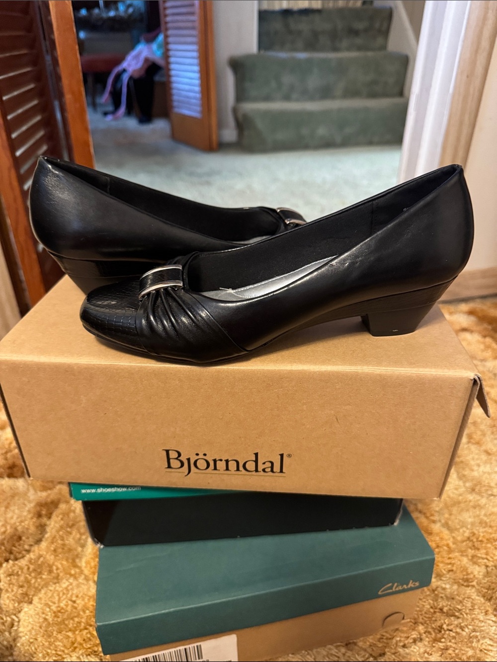 Marbella Black Low Heel Pumps - Classic Women's Dress Shoes